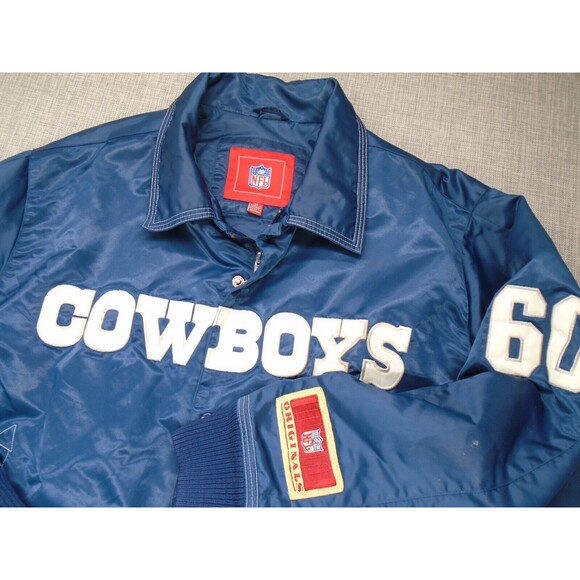 Vintage NFL Dallas Cowboys Jacket VTG Nylon Size Medium NFL Originals - Picture 2 of 16